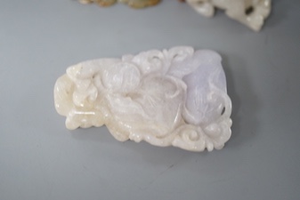 Three Chinese jadeite carvings